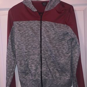Burgundy & Grey Jacket